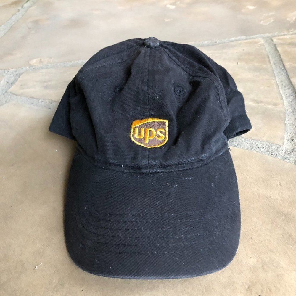 VTG UPS Postal Shipping Baseball Hat Unisex Black Adjustable Cap​​​​​​​​